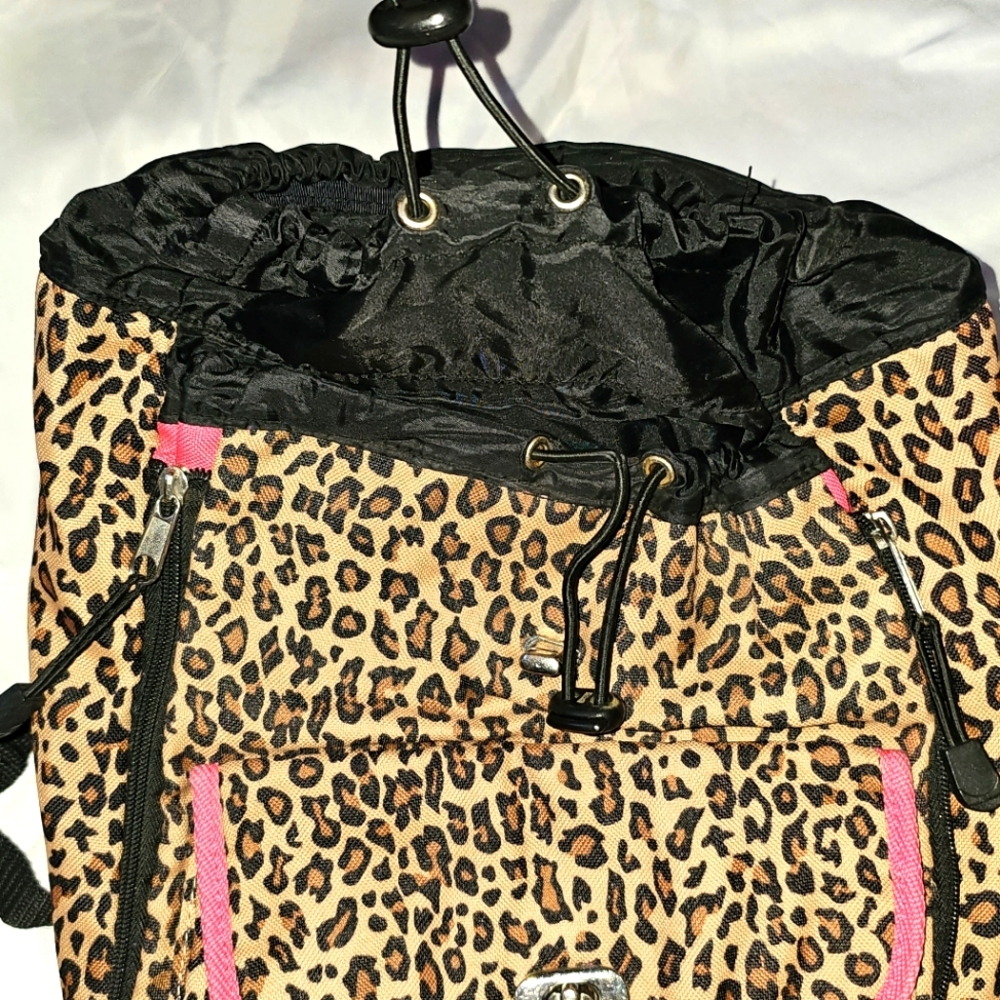 Small Leopard Print Backpack. - Picture 4 of 6